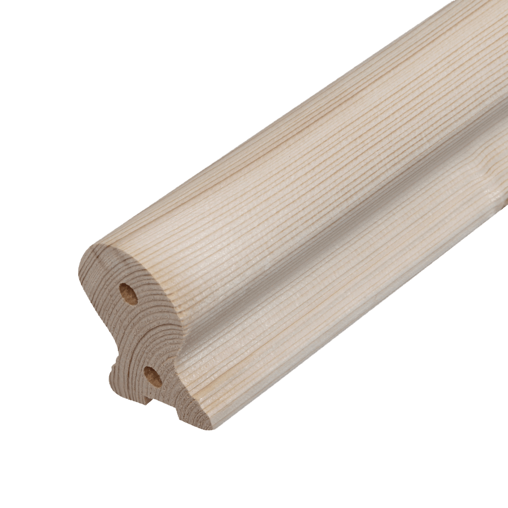 DIEDA Handlauf Rustikal aus Holz für Treppen
